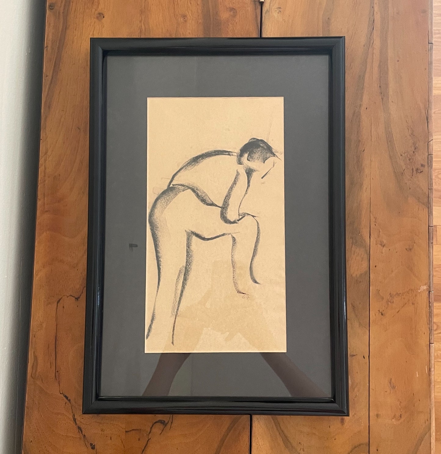 Original Charcoal Line Drawing, '67