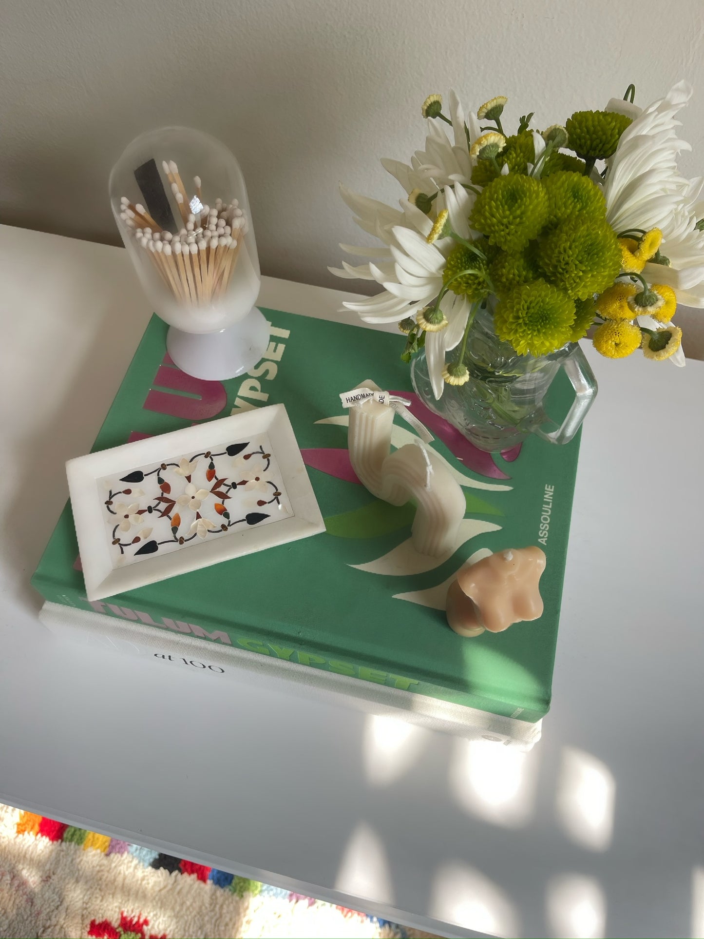 Vintage Inlaid Marble Tray