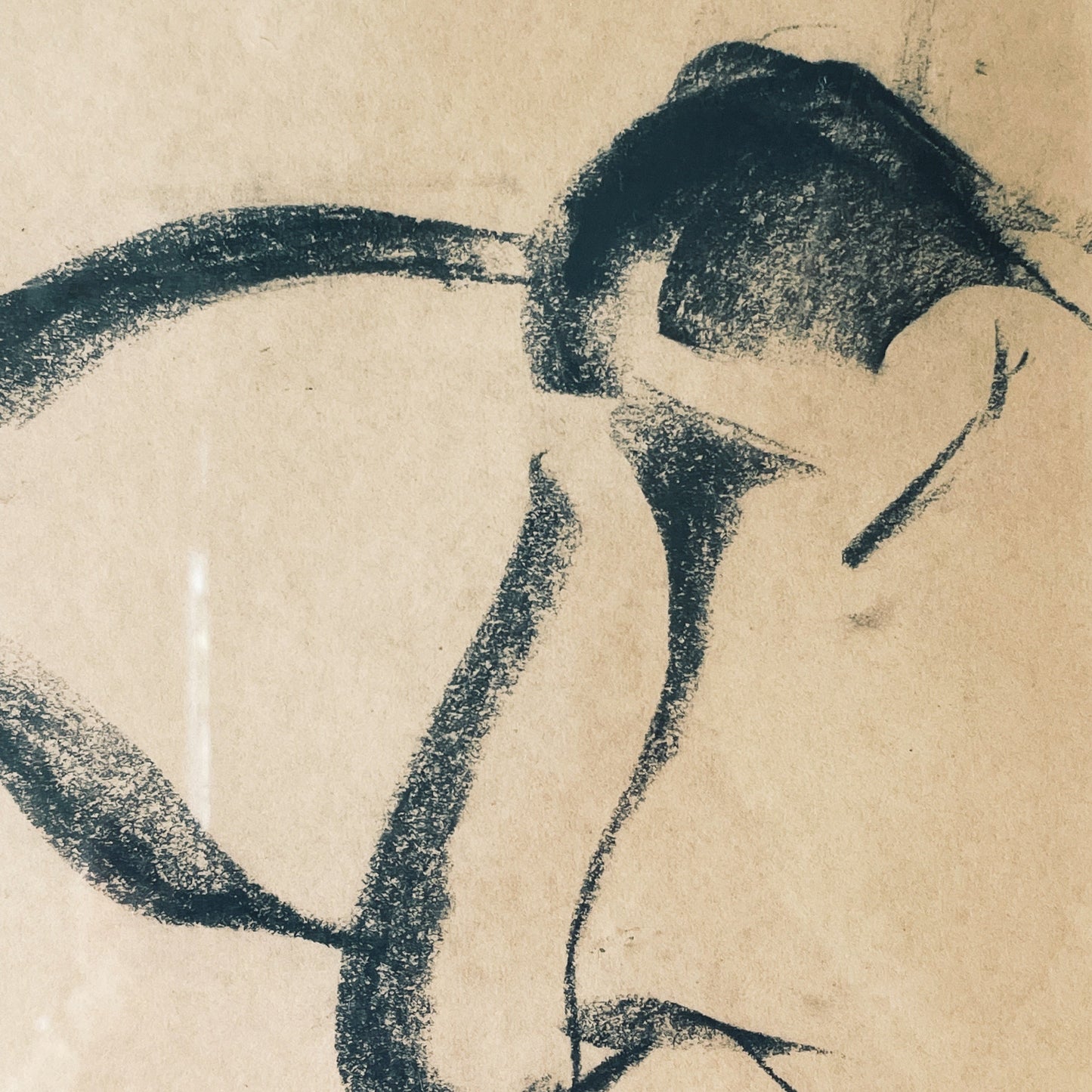 Original Charcoal Line Drawing, '67